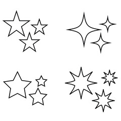 Sparkle and twinkle star icon vector, Twinkle star sing and symbols. vector illustration.