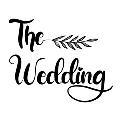 The wedding lettering