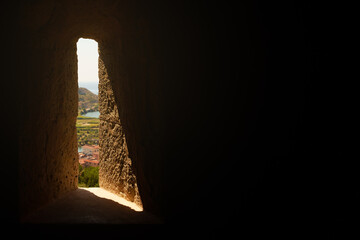 Small window from the cell of a jailed prisoner