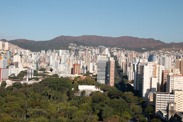 Vista geral da cidade de Belo Horizonte, Minas Gerais, Brasil