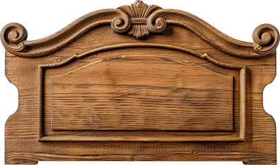 Ornate wooden sign