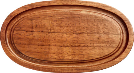 Oval wooden serving board