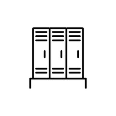 School locker line icon.vector flat black simple trendy style illustration for web and app..eps