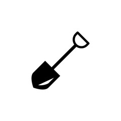 Shovel vector icon simple flat black trendy style illustration for web and app..eps