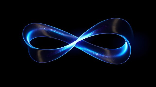 Digital technology blue infinity symbol poster web page PPT background