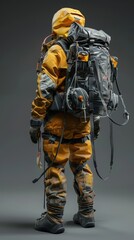Fototapeta premium Showcase the resilience of individuals in emergency situations with lifelike 3D models of survival skills and resourcefulness
