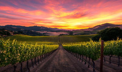 Fototapeta premium Spectacular Nature and Scenic Wonders: Golden Hour Sunsets, Lush Forests, Tranquil Beaches, and Vibrant Fields of Flowers in Stunning Views