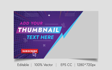 Fototapeta premium Creative marketing agency YouTube thumbnail. social media web banner and corporate YouTube thumbnail design template