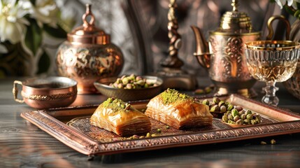Fototapeta premium Indulge in Traditional Turkish Baklava