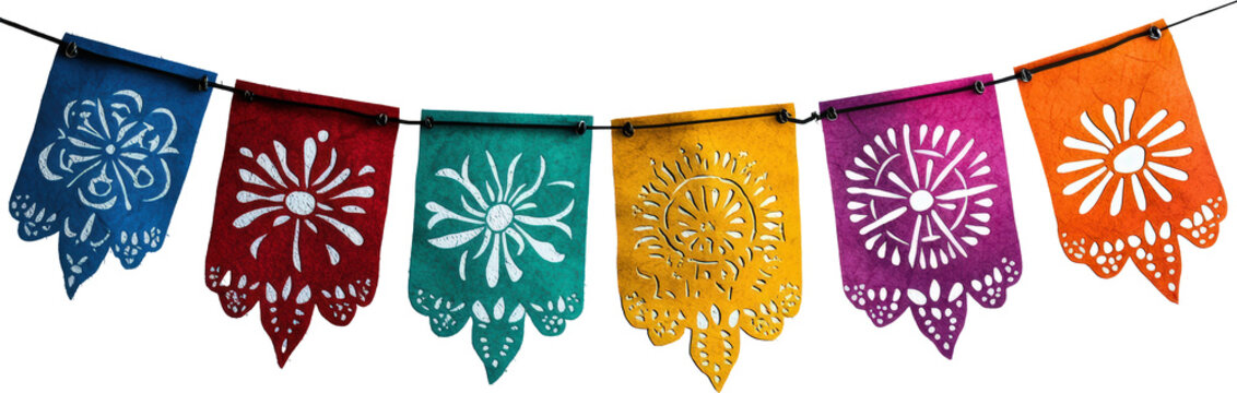 Colorful paper flags