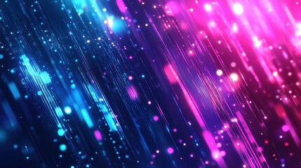 A vibrant abstract background with colorful lights and streaks, creating a dynamic visual effect.