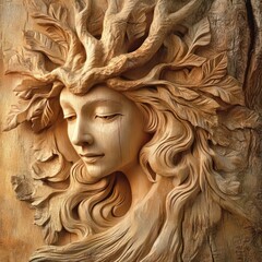 artistic wood carving