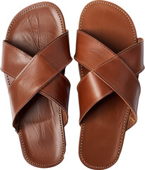 Brown leather sandals