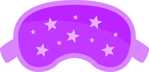 Purple Sleep Mask with Star Design