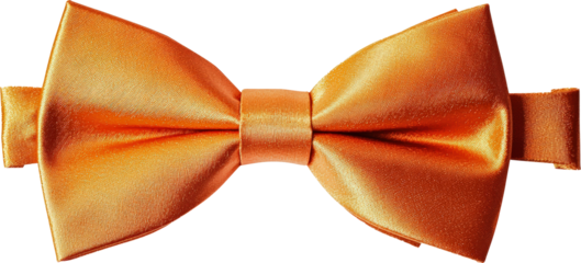 Orange bow tie on black background