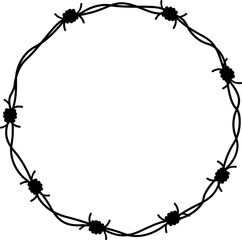 Circle Barbed Wire Illustration