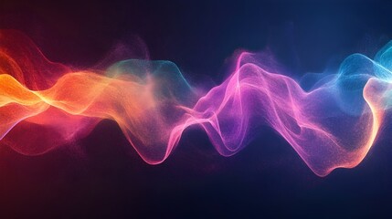 Fototapeta premium Mesmerizing Colorful Sound Wave Abstract Art Digital Visualization Fluid Motion Graphic Design