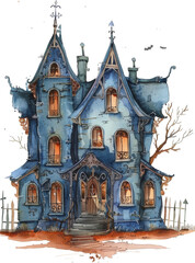 Spooky blue house