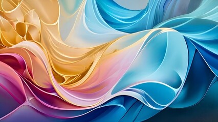Abstract glowing colorful waves. Galaxy, futuristic world. Designed for banners, wallpaper, template, background, postcard	