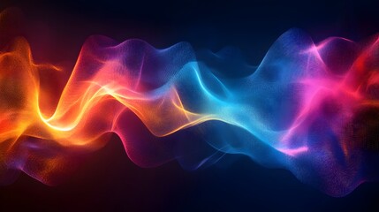Obraz premium Mesmerizing Colorful Sonic Waves Digital Abstract Art Vibrant Fluid Motion Background