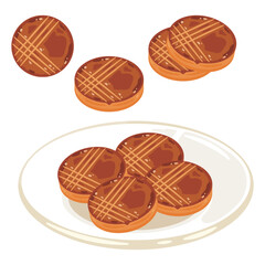 皿に盛られたガレット・ブルトンヌセット