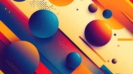 Obraz premium Dynamic Harmony: A Fusion of 2D and 3D Worlds