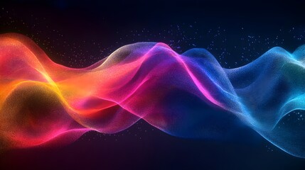 Fototapeta premium Captivating Colorful Abstract Sound Waves Visualizing Vibrant Harmony and Rhythm