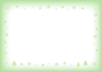 クリスマスのふんわりやさしいフレーム03