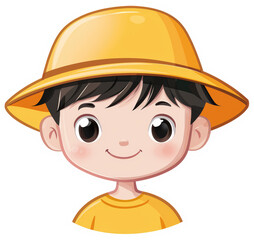 Smiling boy in hat