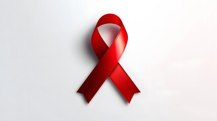 illustration of the iconic red ribbon  the symbol of AIDS awareness