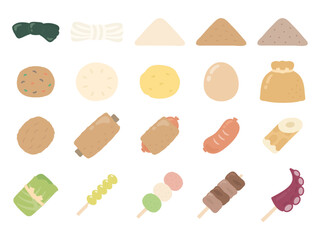 おでんの具のイラストセット