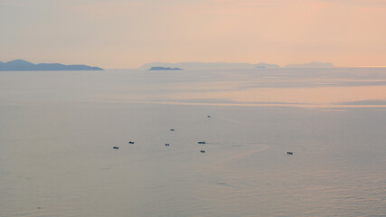 beautiful view of sea and sky in the morning, natural background
