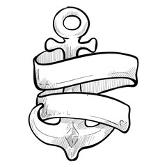 anchor handdrawn illustration