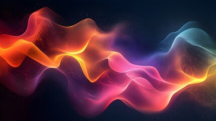 Fototapeta premium Captivating Chromatic Waves of Digital Luminescence and Motion