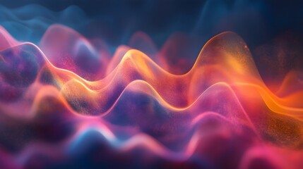 Fototapeta premium Captivating Colorful Abstract Sound Waves Digital Art Design