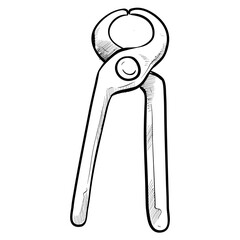 pincers handdrawn illustration