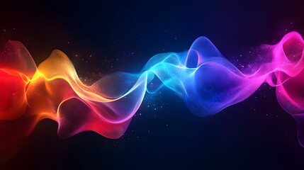 Obraz premium Vibrant Colorful Abstract Sound Waves Flowing with Dynamic Energy and Captivating Motion