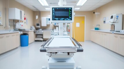 Portable X Ray Machine being Utilized in an Emergency Room Setting to Capture Rapid Diagnostic Images for Trauma Care and Medical Examination