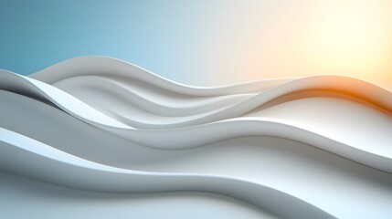 Obraz premium Smooth and flowing abstract background with wavy lines and patterns creating a futuristic contemporary design using soft lighting and shadow to add depth and dimension