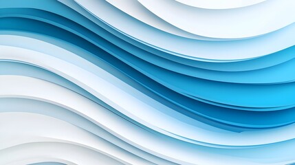 Fototapeta premium Futuristic abstract digital background with overlapping translucent layers glowing blue lines and soft shadowed surfaces creating a sleek and innovative high tech design concept