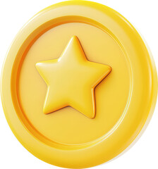 Shiny gold star award