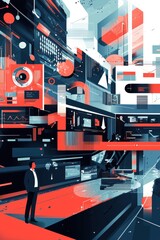 Fototapeta premium Rise of Innovation: The Pulse of Modern Business