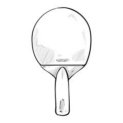 ping pong racket handdrawn illustration