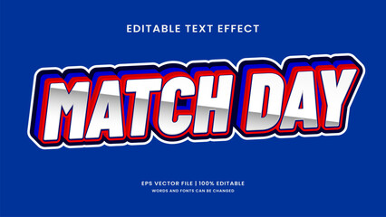 Match day 3d editable text effect