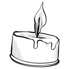 candle handdrawn illustration