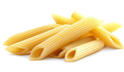 Uncooked penne pasta