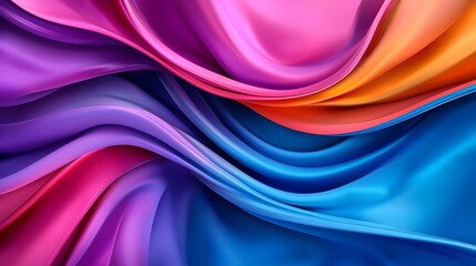 Obraz premium Stunning futuristic digital backdrop with 3D metallic structures glowing energy waves and vivid neon hues representing advanced technology and innovation