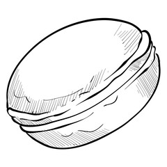 macaroon cookies handdrawn illustration