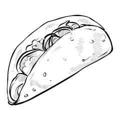 tacos handdrawn illustration