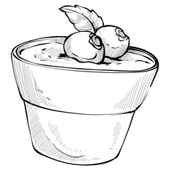 yogurt handdrawn illustration